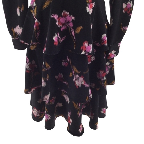 Who What Wear Floral Print A- Line Ruffle Frosted Dress - Picture 8 of 16